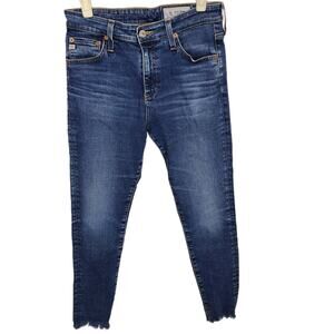 AG-Ed Denim Adriano Goldschmied Womens 28 Blue Denim Farrah Skinny Ankle Jeans